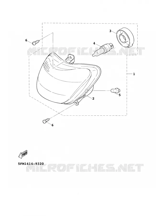 KOPLAMP Yamaha SCOOTER 125 2001 CYGNUS  XC125F