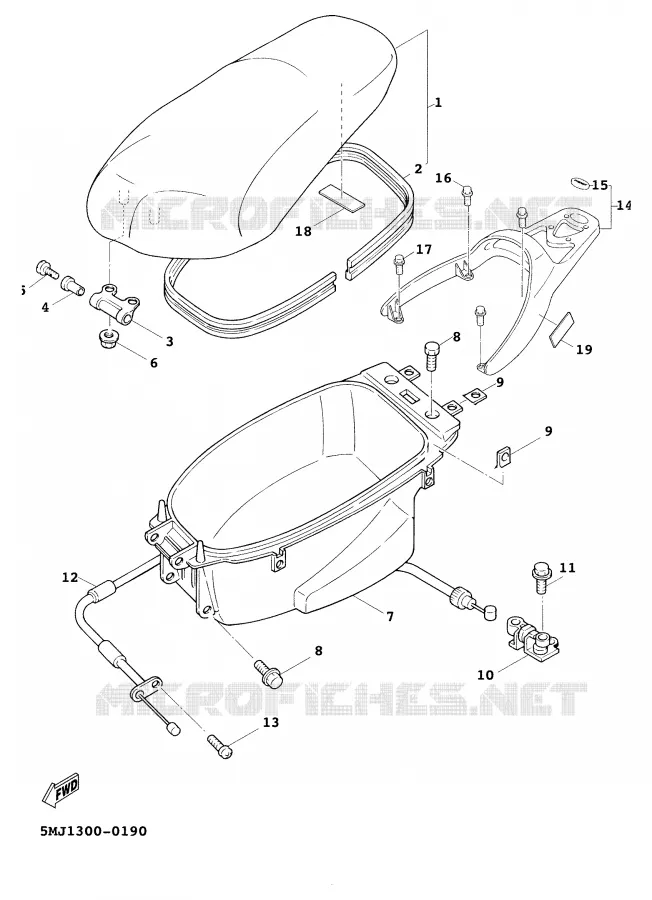 ZADEL / BAGAGE REK Yamaha SCOOTER 125 2001 CYGNUS  XC125F