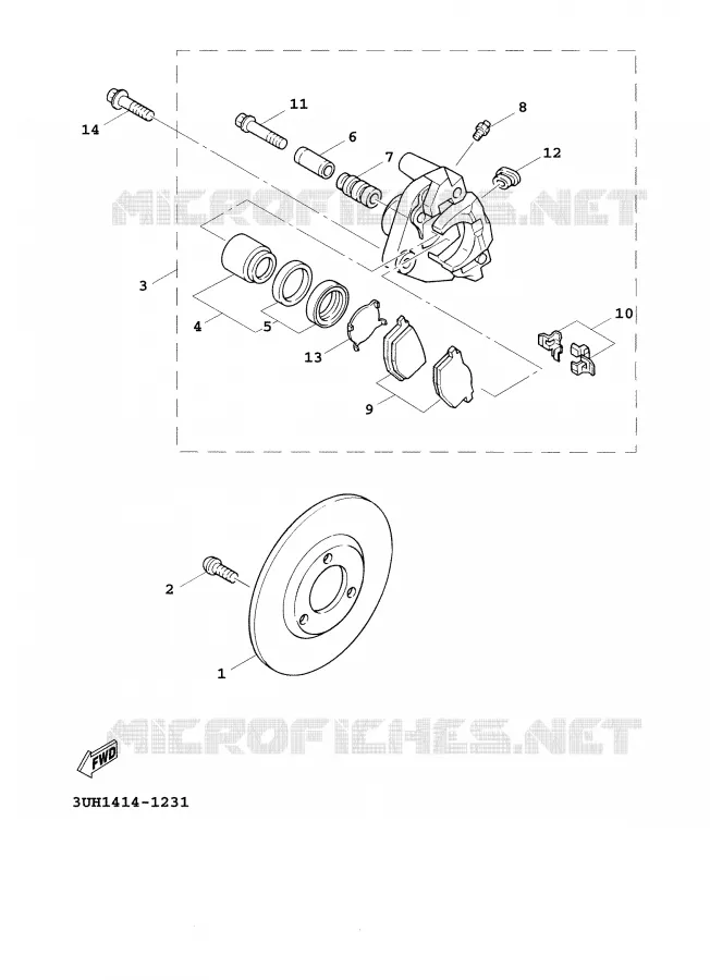 REMKLAUW VOOR Yamaha SCOOTER 125 2001 CYGNUS  XC125F