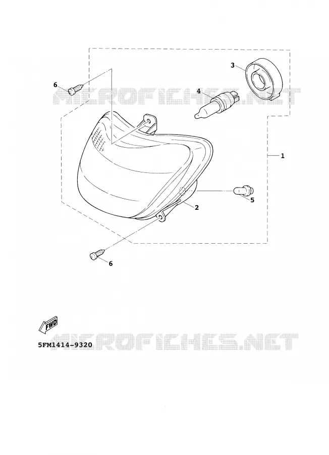 KOPLAMP Yamaha SCOOTER 125 2001 CYGNUS  XC125F