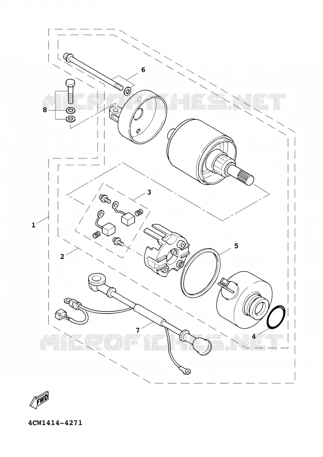STARTMOTOR Yamaha SCOOTER 125 2000 CYGNUS  XC125FC