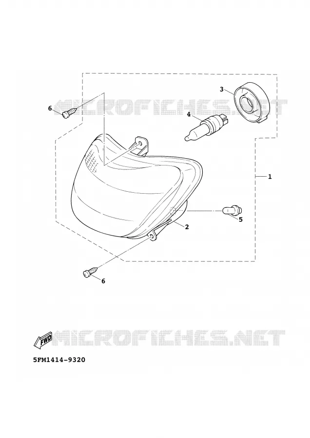 KOPLAMP Yamaha SCOOTER 125 2000 CYGNUS  XC125FD