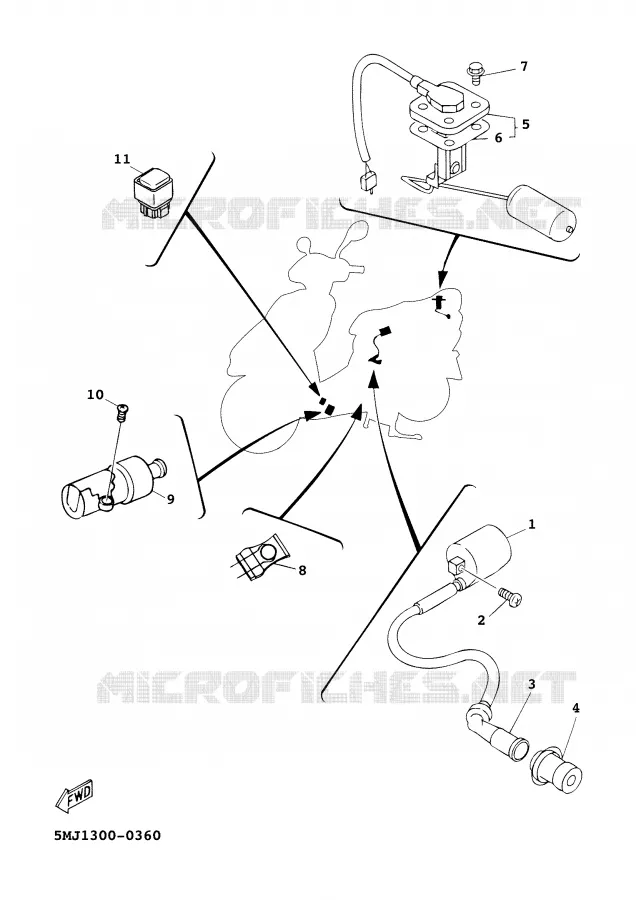 ELECTRISCH 2 Yamaha SCOOTER 125 2000 CYGNUS  XC125FH