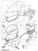 ZADEL / BAGAGE REK voor Yamaha XC125K 1997