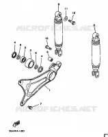 ACHTERBRUG / SCHOKBREKER voor Yamaha XC150 1992