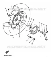 ACHTERWIEL voor Yamaha XC150 1992