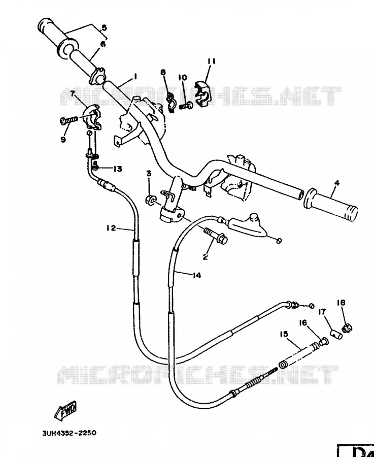 STUUR / KABEL Yamaha SCOOTER 150 1997 XC  XC150I