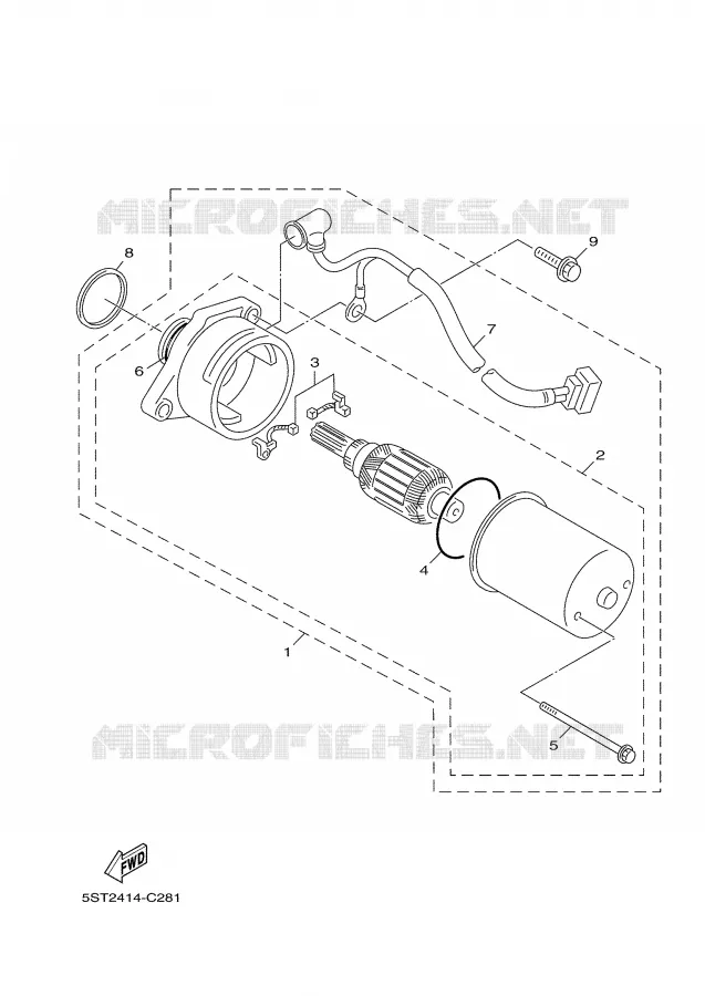 STARTMOTOR Yamaha SCOOTER 50 2007 GIGGLE  XF50