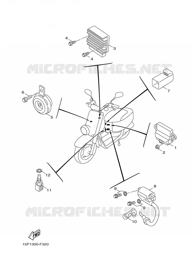 ELECTRISCH 1 Yamaha SCOOTER 50 2007 GIGGLE  XF50
