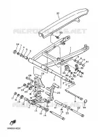 ACHTERBRUG voor Yamaha XJ600 1989