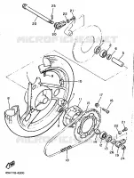 ACHTERWIEL voor Yamaha XJ600 1989
