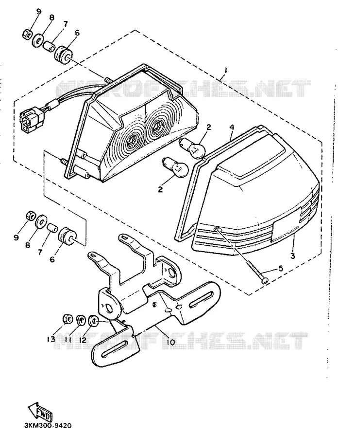 ACHTERLICHT Yamaha MOTO 600 1990 XJ  XJ600