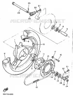 ACHTERWIEL voor Yamaha XJ600 (37KW) 1986