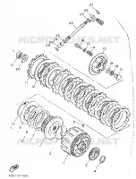 STARTMOTOR KOPPELINGS voor Yamaha XJ600H (53KW) 1989