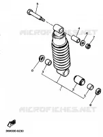 ACHTER SCHOKBREKER voor Yamaha XJ600H (53KW) 1989
