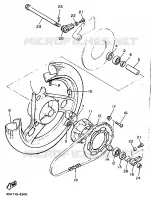 ACHTERWIEL voor Yamaha XJ600H (53KW) 1989