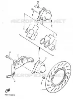 REMKLAUW / SCHIJH ACHTER voor Yamaha XJ600H (53KW) 1989