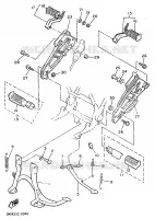 STANDAARD / VOETSTEUN voor Yamaha XJ600H (53KW) 1989