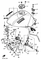 BENZINE TANK voor Yamaha XJ600N 1994