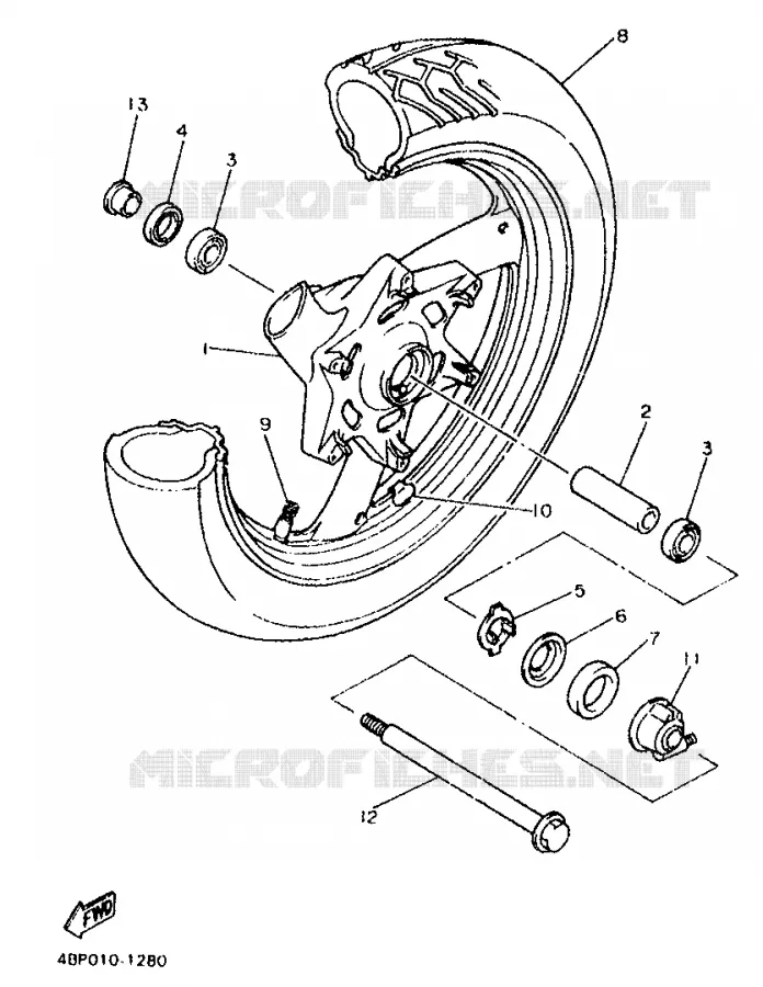 VOORWIEL Yamaha MOTO 600 1996 XJN  XJ600N