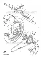 ACHTERWIEL voor Yamaha XJ600N 1998