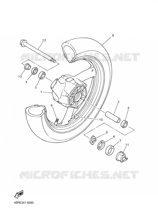 VOORWIEL Yamaha MOTO 600 2001 XJN  XJ600N