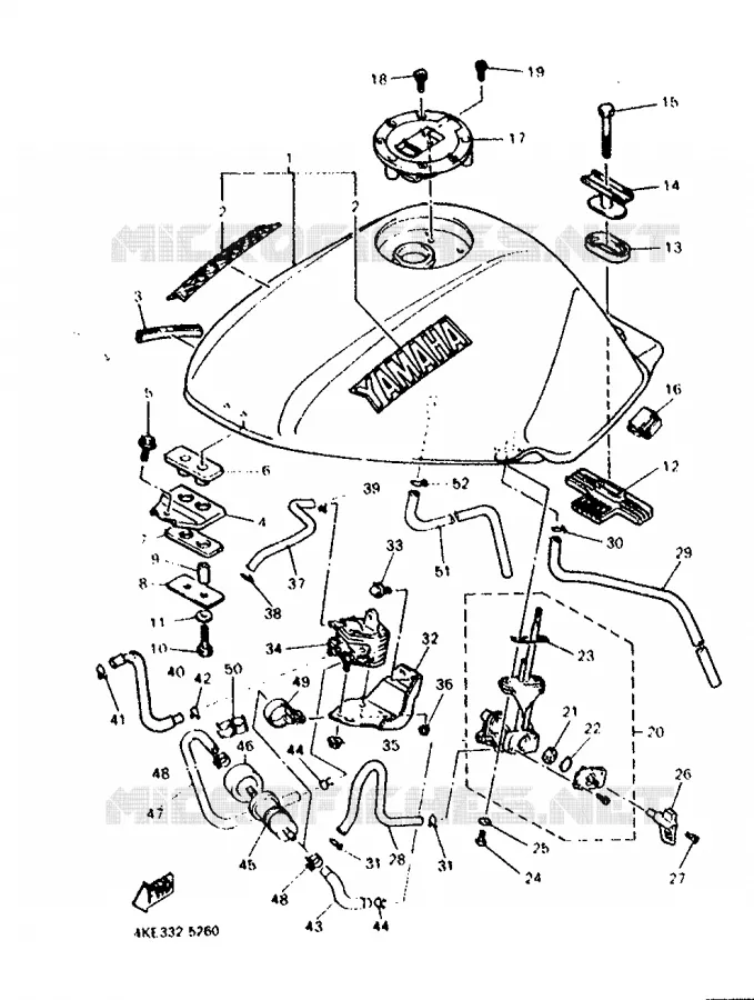 BENZINE TANK Yamaha MOTO 600 1995 XJN  XJ600N (37KW)