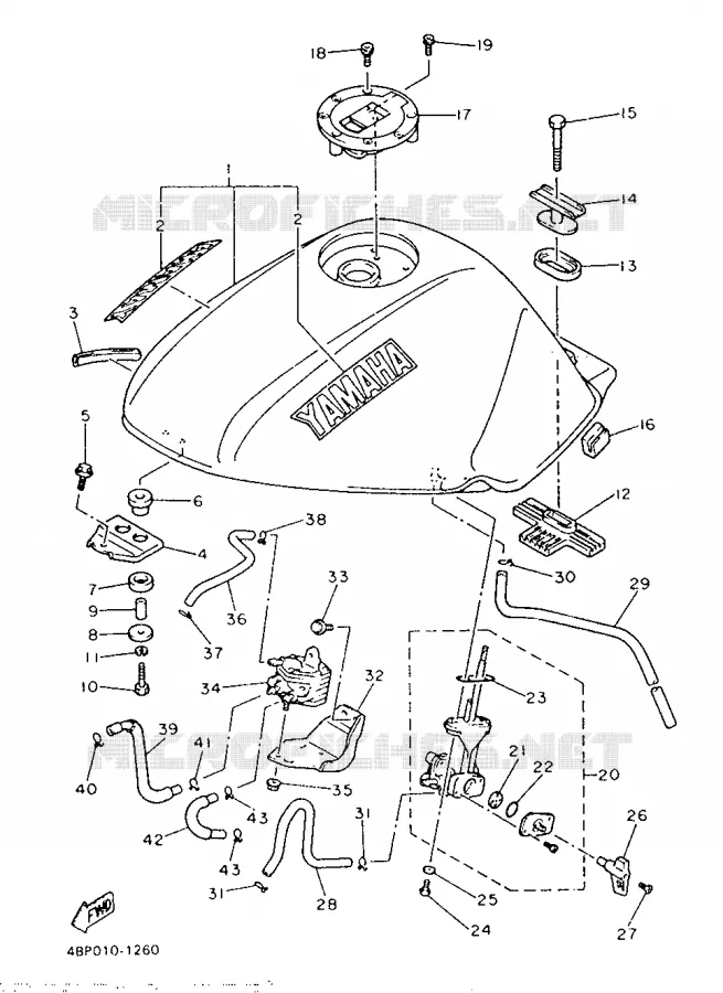 BENZINE TANK Yamaha MOTO 600 1992 XJS DIVERSION  XJ600S