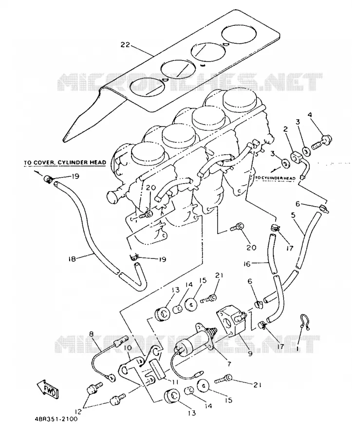 CARBURATEUR SLANG Yamaha MOTO 600 1992 XJS DIVERSION  XJ600S