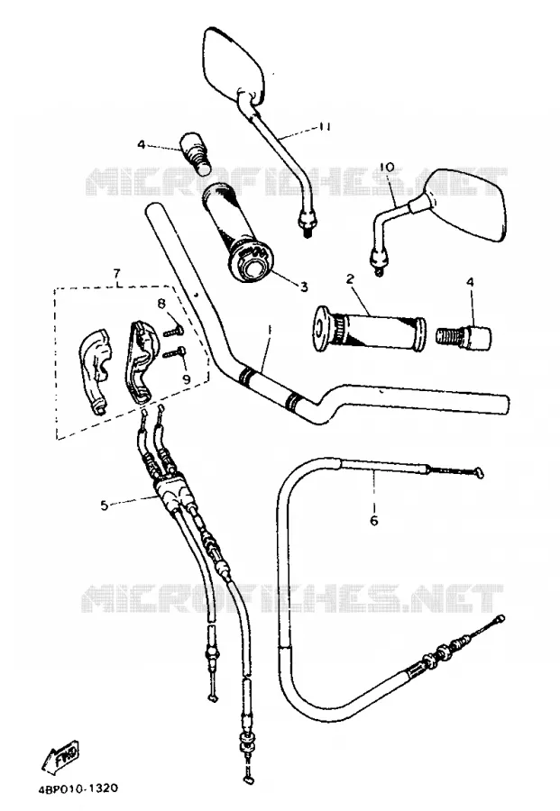 STUUR / KABEL Yamaha MOTO 600 1992 XJS DIVERSION  XJ600S
