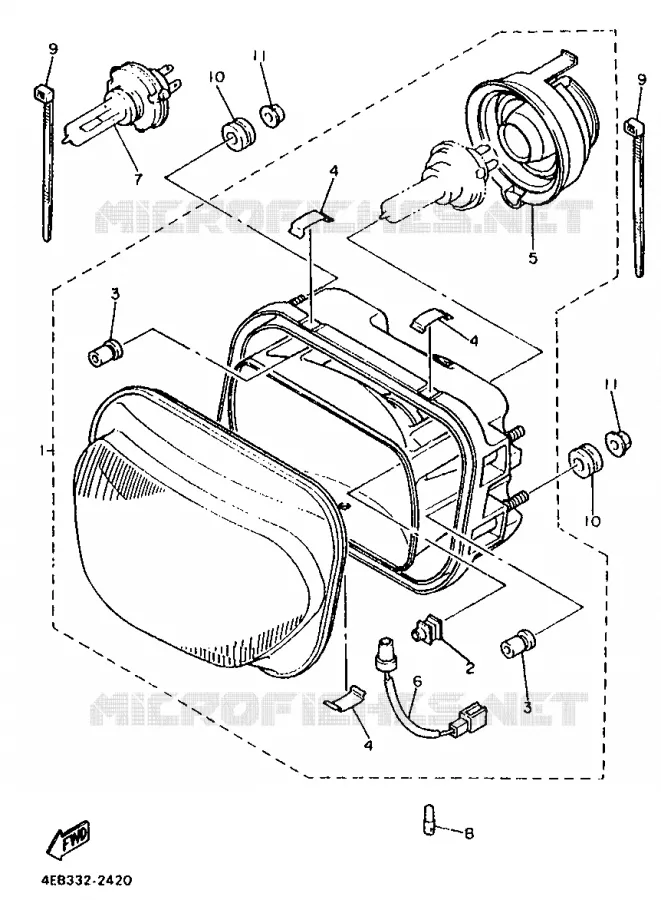 KOPLAMP Yamaha MOTO 600 1992 XJS DIVERSION  XJ600S
