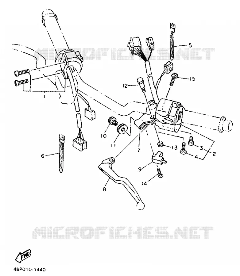 STUURSCHAKELAAR / HEVEL Yamaha MOTO 600 1992 XJS DIVERSION  XJ600S