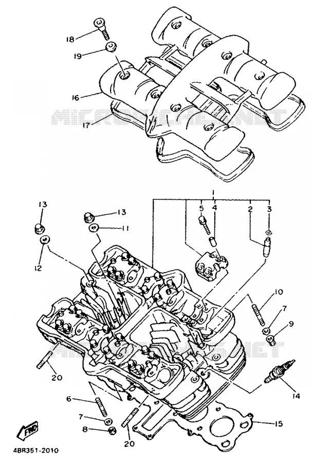 CILINDERKOP Yamaha MOTO 600 1992 XJS DIVERSION  XJ600S