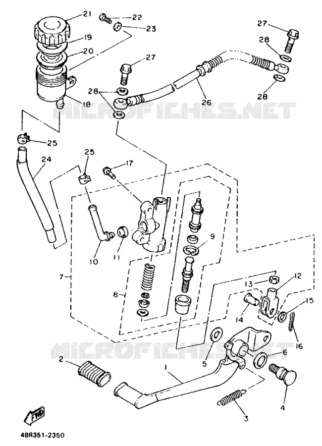 REMPOMP ACHTER Yamaha MOTO 600 1992 XJS DIVERSION  XJ600S