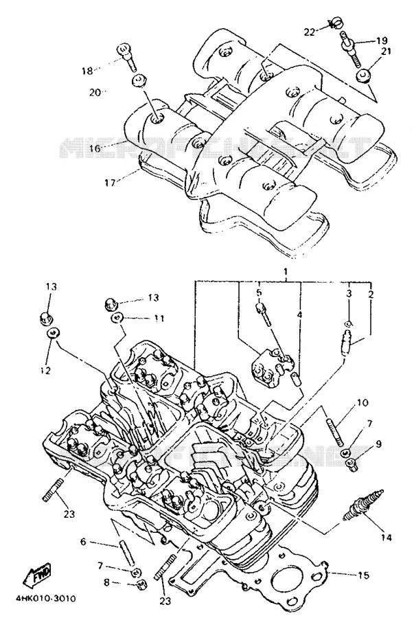 CILINDERKOP Yamaha MOTO 600 1993 XJS DIVERSION  XJ600S
