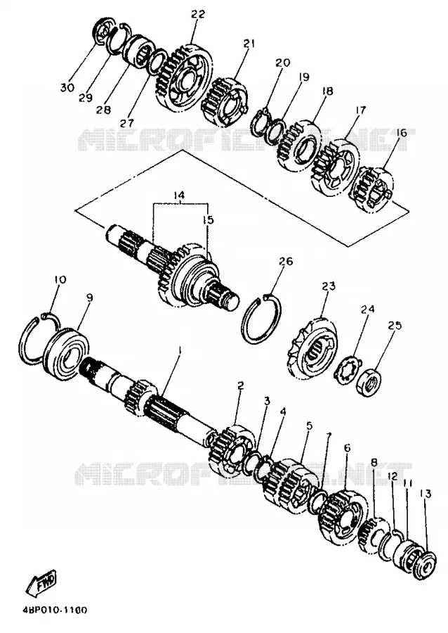 TRANSMISSIE Yamaha MOTO 600 1993 XJS DIVERSION  XJ600S