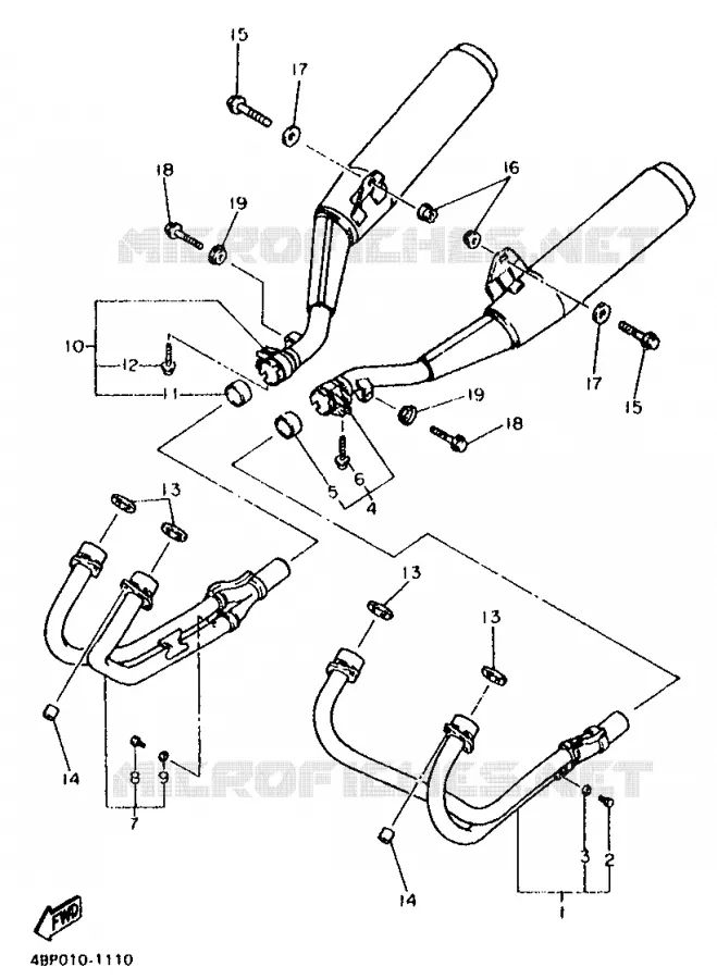 UITLAAT Yamaha MOTO 600 1993 XJS DIVERSION  XJ600S