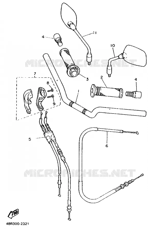 STUUR / KABEL Yamaha MOTO 600 1993 XJS DIVERSION  XJ600S