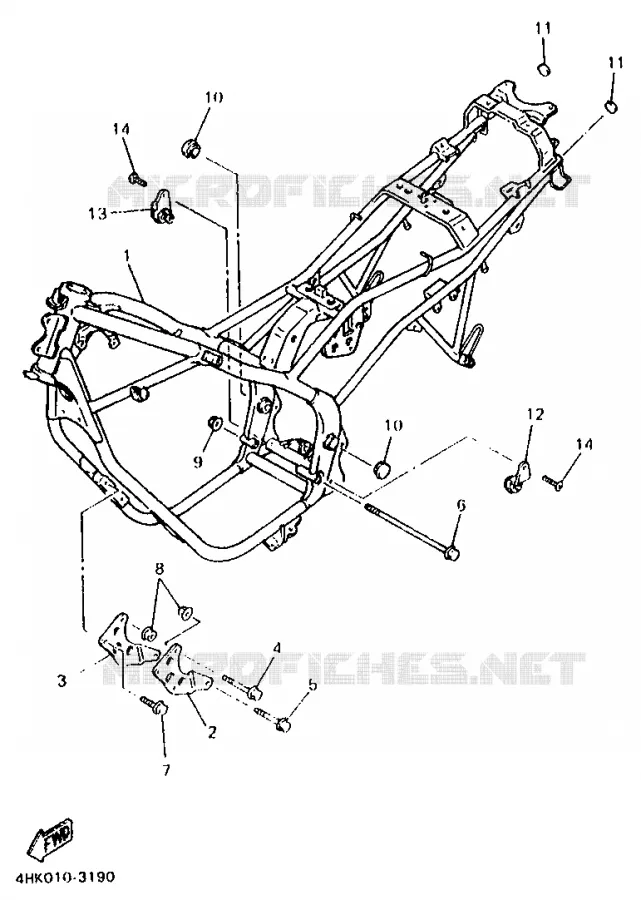 FRAME Yamaha MOTO 600 1994 XJS DIVERSION  XJ600S