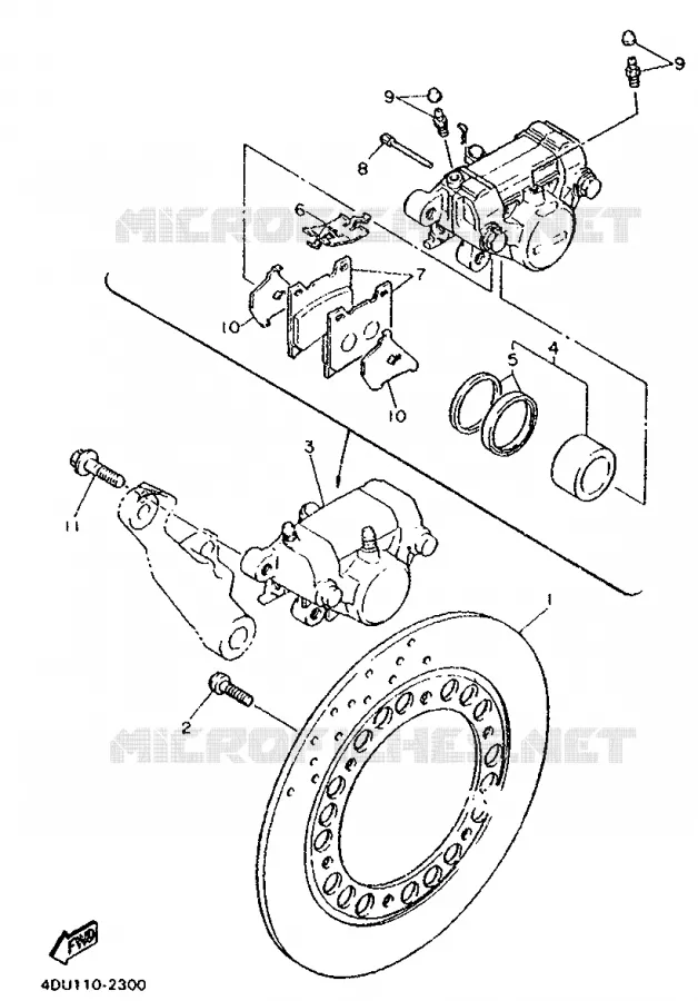 REMKLAUW ACHTER Yamaha MOTO 600 1994 XJS DIVERSION  XJ600S