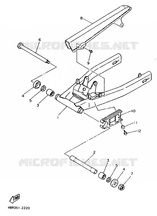 ACHTERBRUG Yamaha MOTO 600 1994 XJS DIVERSION  XJ600S