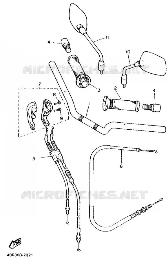 STUUR / KABEL Yamaha MOTO 600 1995 XJS DIVERSION  XJ600S