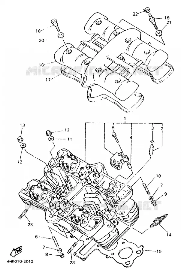 CILINDERKOP Yamaha MOTO 600 1995 XJS DIVERSION  XJ600S