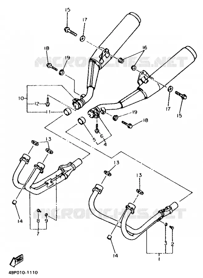 UITLAAT Yamaha MOTO 600 1995 XJS DIVERSION  XJ600S