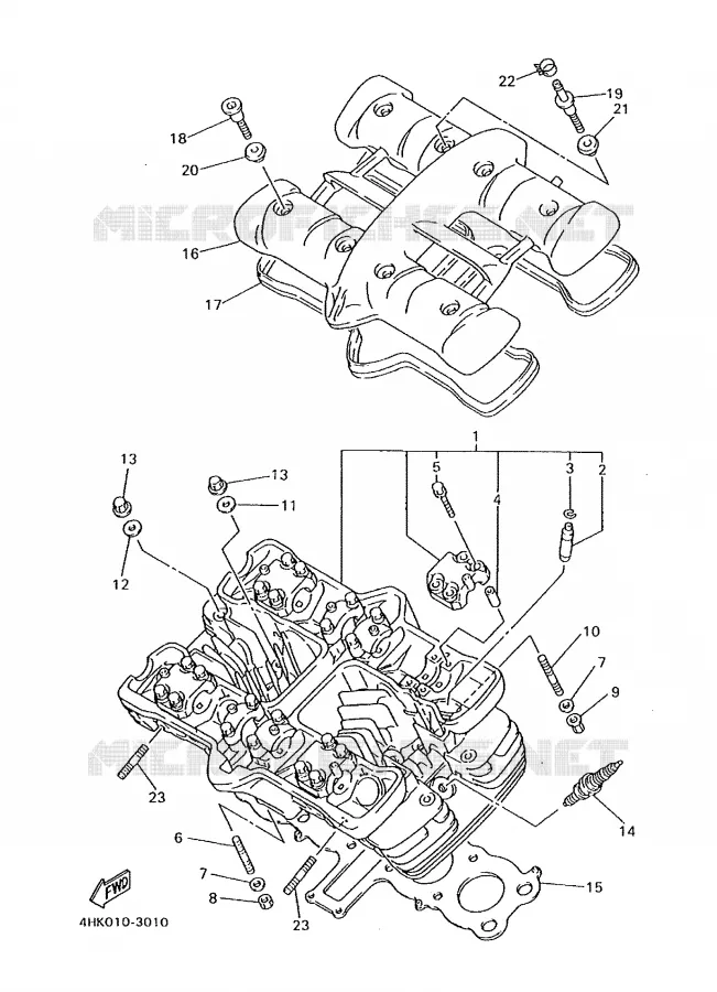 CILINDERKOP Yamaha MOTO 600 1995 XJS DIVERSION  XJ600S