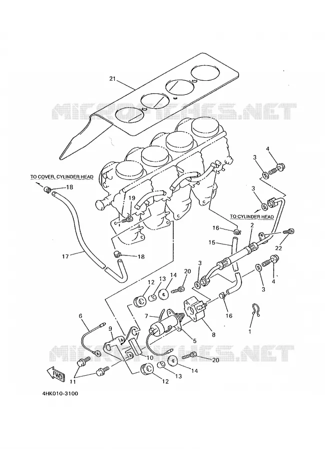 CARBURATEUR SLANG Yamaha MOTO 600 1995 XJS DIVERSION  XJ600S