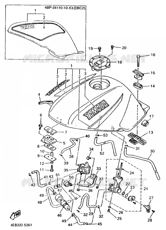 BENZINE TANK Yamaha MOTO 600 1995 XJS DIVERSION  XJ600S