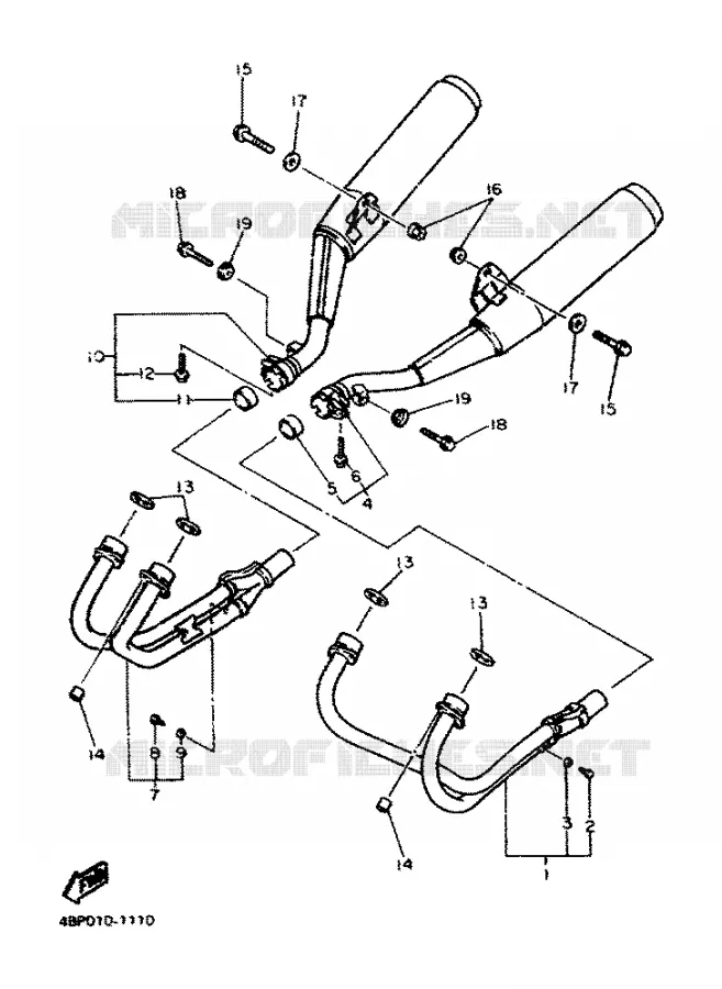 UITLAAT Yamaha MOTO 600 1996 XJS DIVERSION  XJ600S