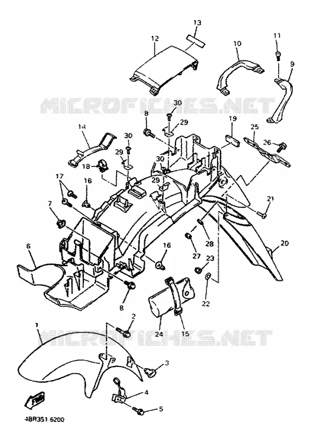 SPATBORD Yamaha MOTO 600 1996 XJS DIVERSION  XJ600S