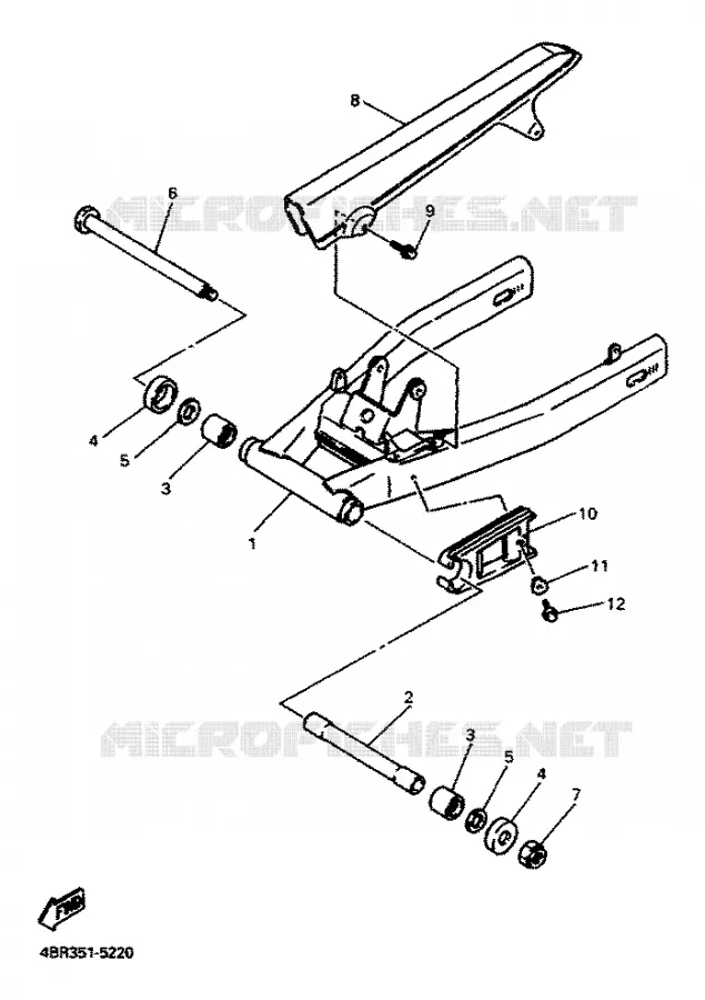 ACHTERBRUG Yamaha MOTO 600 1996 XJS DIVERSION  XJ600S